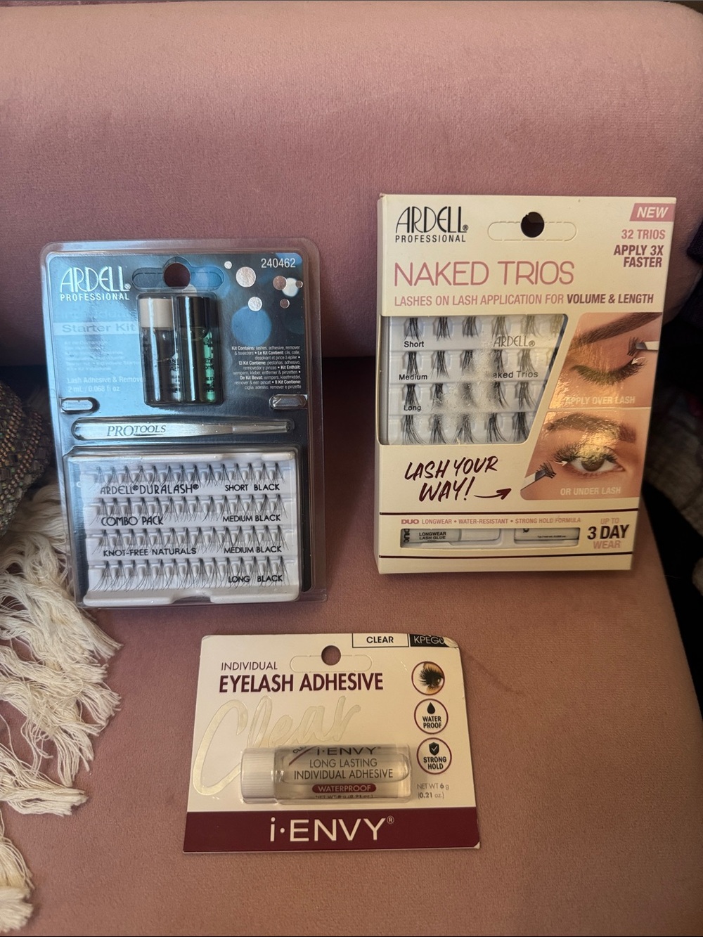 Ardell Lashes&Eyelash Adhesive Bundle(3)NWT